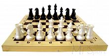 Шахматы гроссмейстерские пластиковые с деревянной доской, 02-116