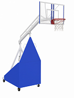 Стойка баскетбольная мобильная складная механическая, вынос 1,6м