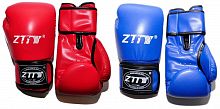 Перчатки бокс ZZTY 6 oz, арт.Q116, красные, синие