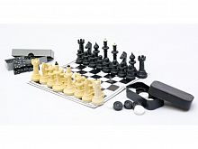 Набор из 3 игр "Походный малый" в чемоданчике (шахматы+домино+шашки), арт. 02-91
