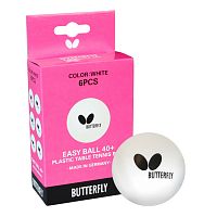 Мяч для н/тенниса Butterfly Easy Ball 40+ (6шт./упак)