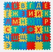 Детский напольный развивающий коврик "Алфавит" 36 деталей 15х15х1 см