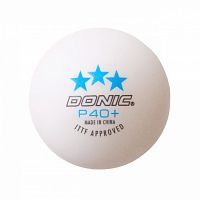 Мяч для настольного тенниса DONIC Р40+ (1 шт.), 3-зв., белый (550241)