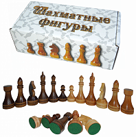 Фигуры шахматные гроссмейстерские деревянные с подклейкой основания